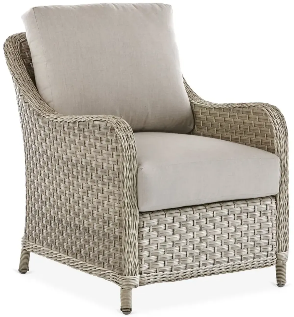 Mayfair Wicker Club Chair, Gray