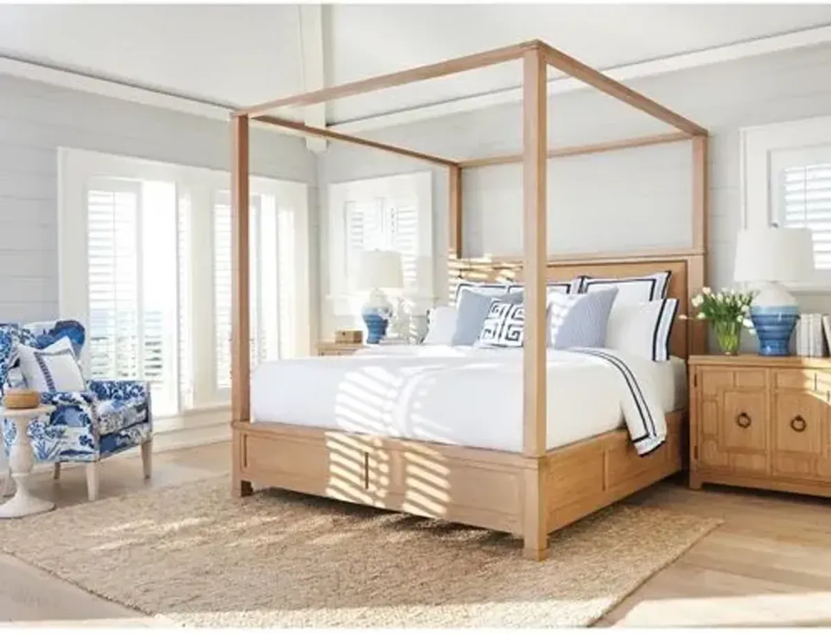 Shorecliff Canopy Bed - Natural - Barclay Butera - Beige