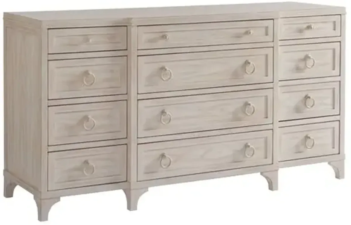 Garnet Breakfront Dresser - Whitewash - Barclay Butera - Ivory