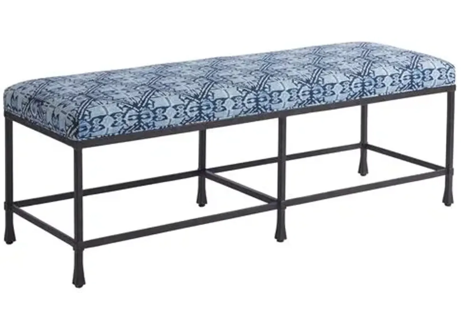 Ruby Red Bench - Indigo/Ivory - Barclay Butera - Blue