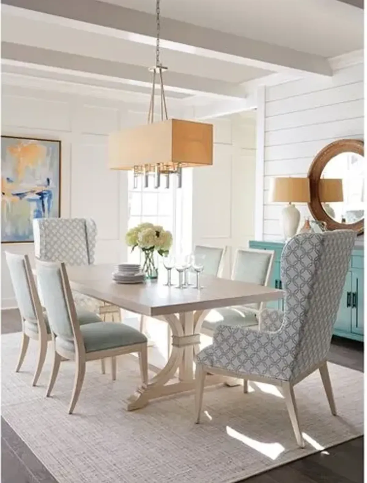 Oceanfront Extension Dining Table - Whitewash - Barclay Butera