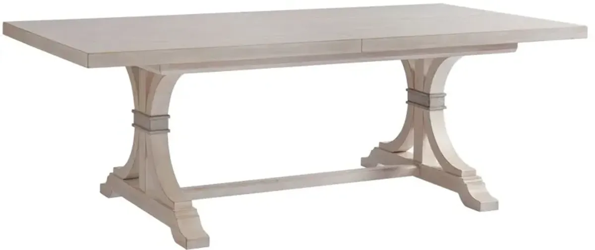 Oceanfront Extension Dining Table, Whitewash