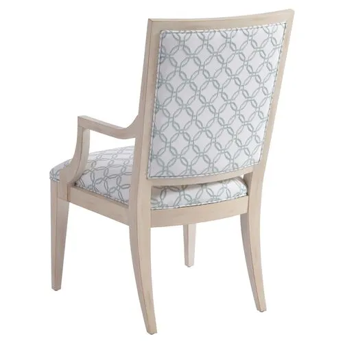 Eastbluff Dining Armchair - White/Sage - Barclay Butera - Green