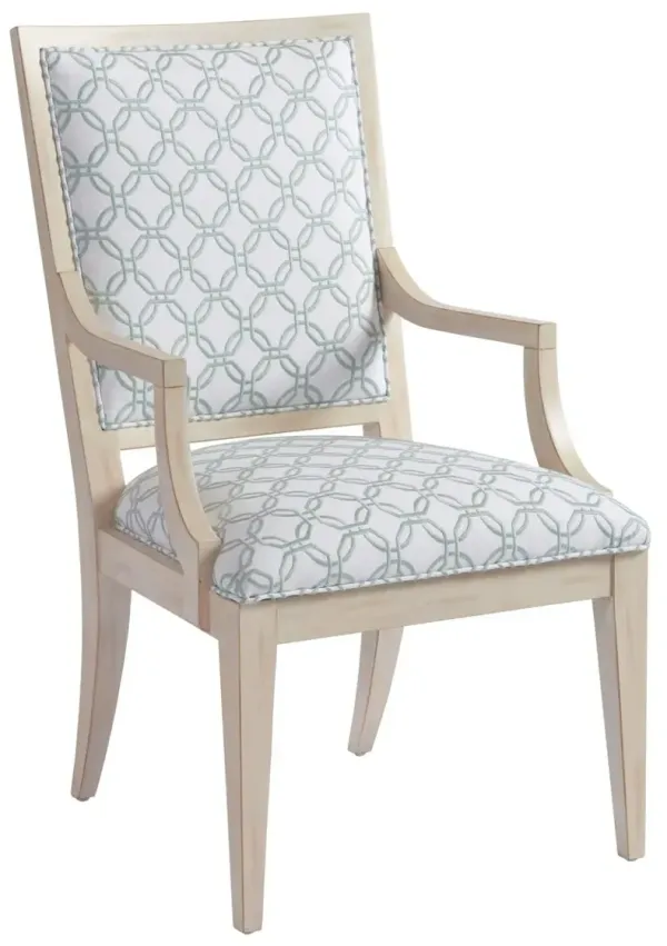 Eastbluff Dining Armchair - White/Sage - Barclay Butera - Green
