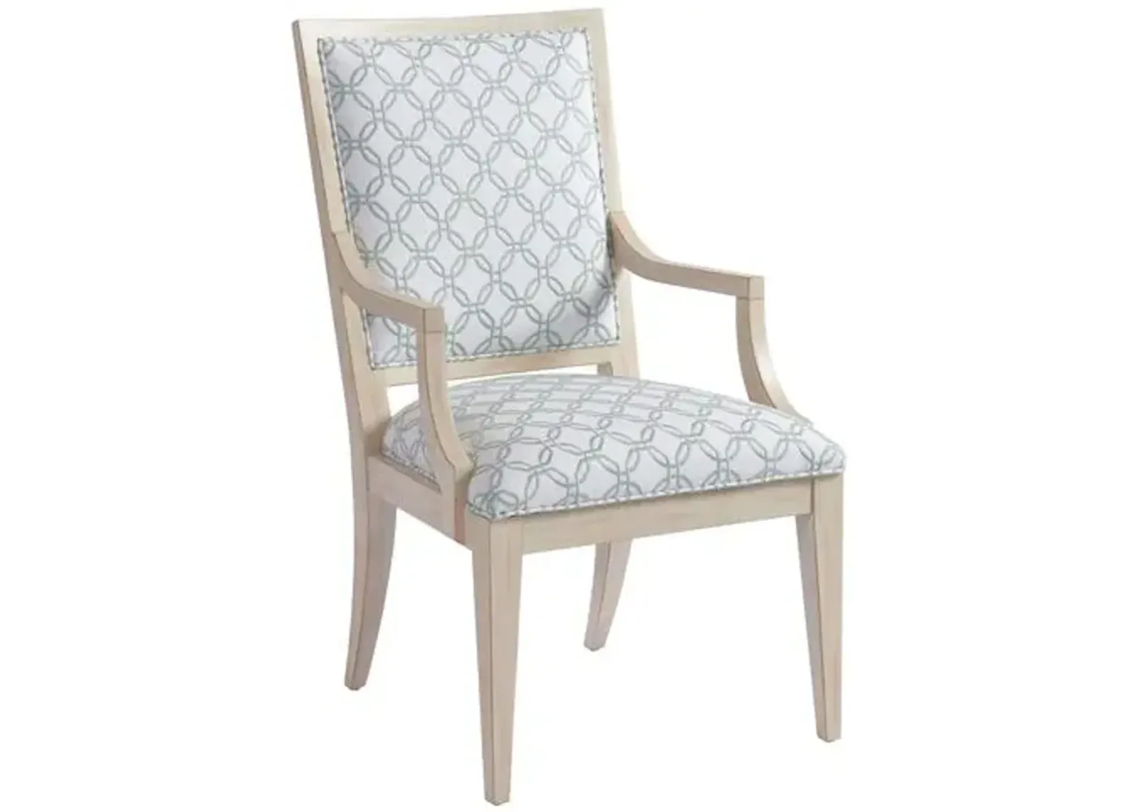 Eastbluff Dining Armchair - White/Sage - Barclay Butera - Green