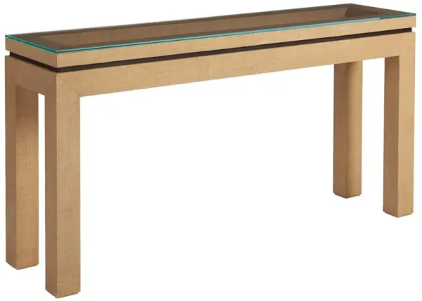 Harbor Raffia Console Table, Natural
