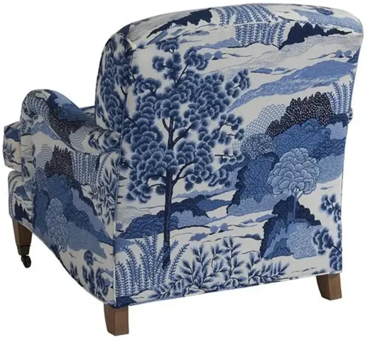 Sydney Club Chair - Blue Chinoiserie Linen - Barclay Butera