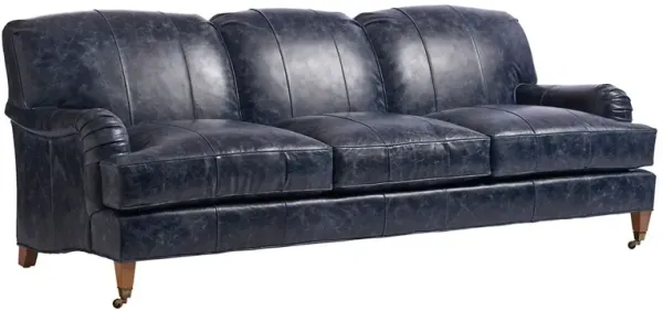 Sydney Sofa, Blue Leather