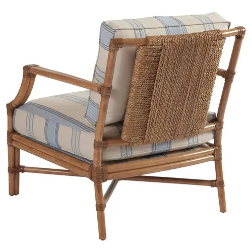Redondo Accent Chair - Blue Stripe - Barclay Butera, Comfortable, Durable