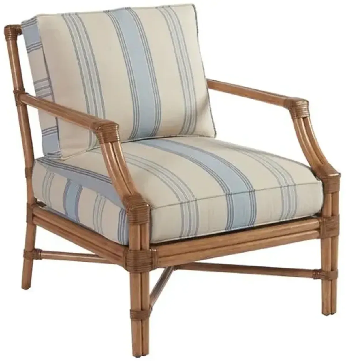 Redondo Accent Chair - Blue Stripe - Barclay Butera, Comfortable, Durable