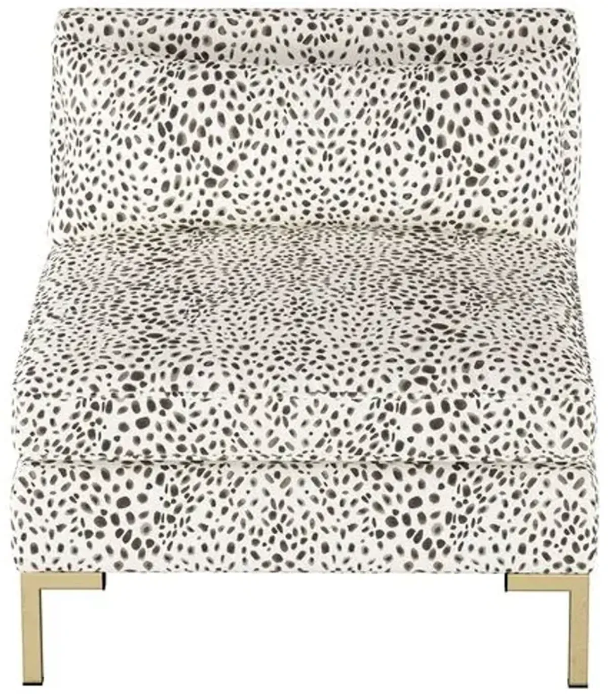 Marceau Slipper Chair - Cheetah - Handcrafted - Gray