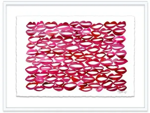 Kate Roebuck - Juicy Lips Geometric Painting