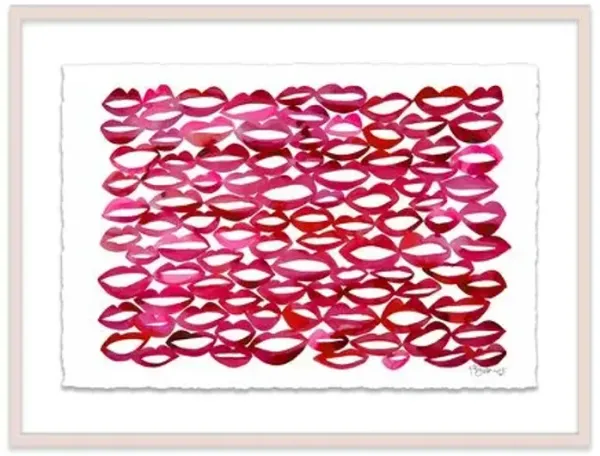 Kate Roebuck - Juicy Lips Geometric Painting