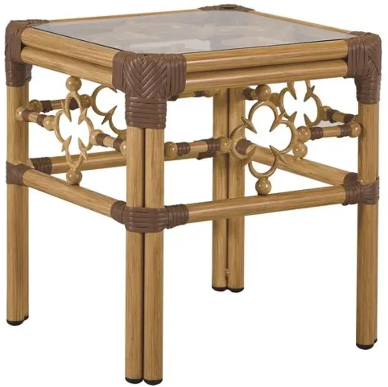 Mimi Outdoor Side Table - Natural - Brown