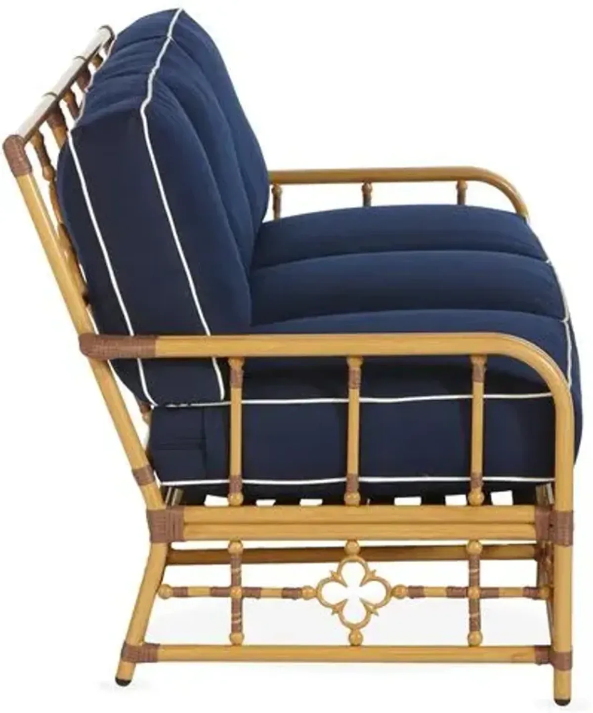 Mimi Outdoor Sofa - Navy/White Welt Sunbrella