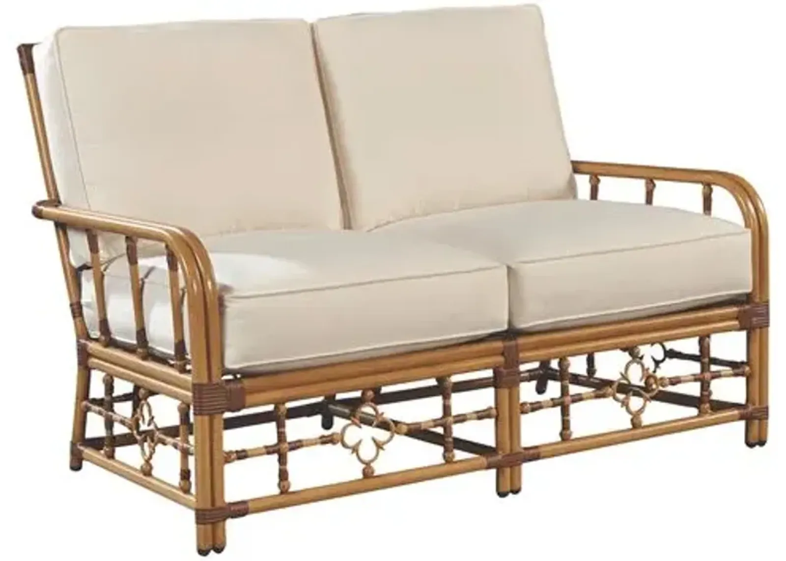 Mimi Outdoor Loveseat - Natural Canvas Sunbrella - Beige