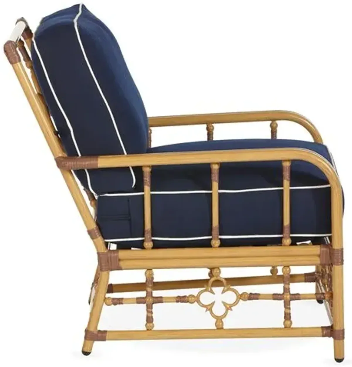 Mimi Outdoor Lounge Chair - Navy/White WeltP77473776 - Blue