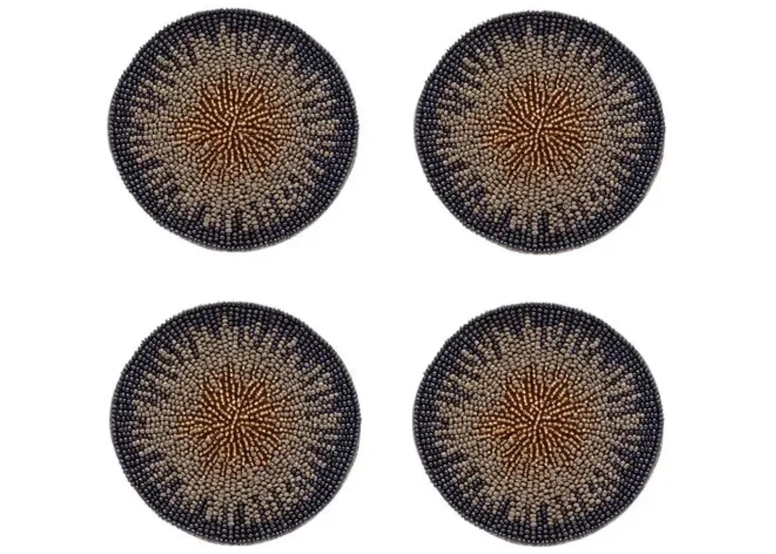 Set of 4 Ombré Beaded Coasters - Navy - Joanna Buchanan - Multi