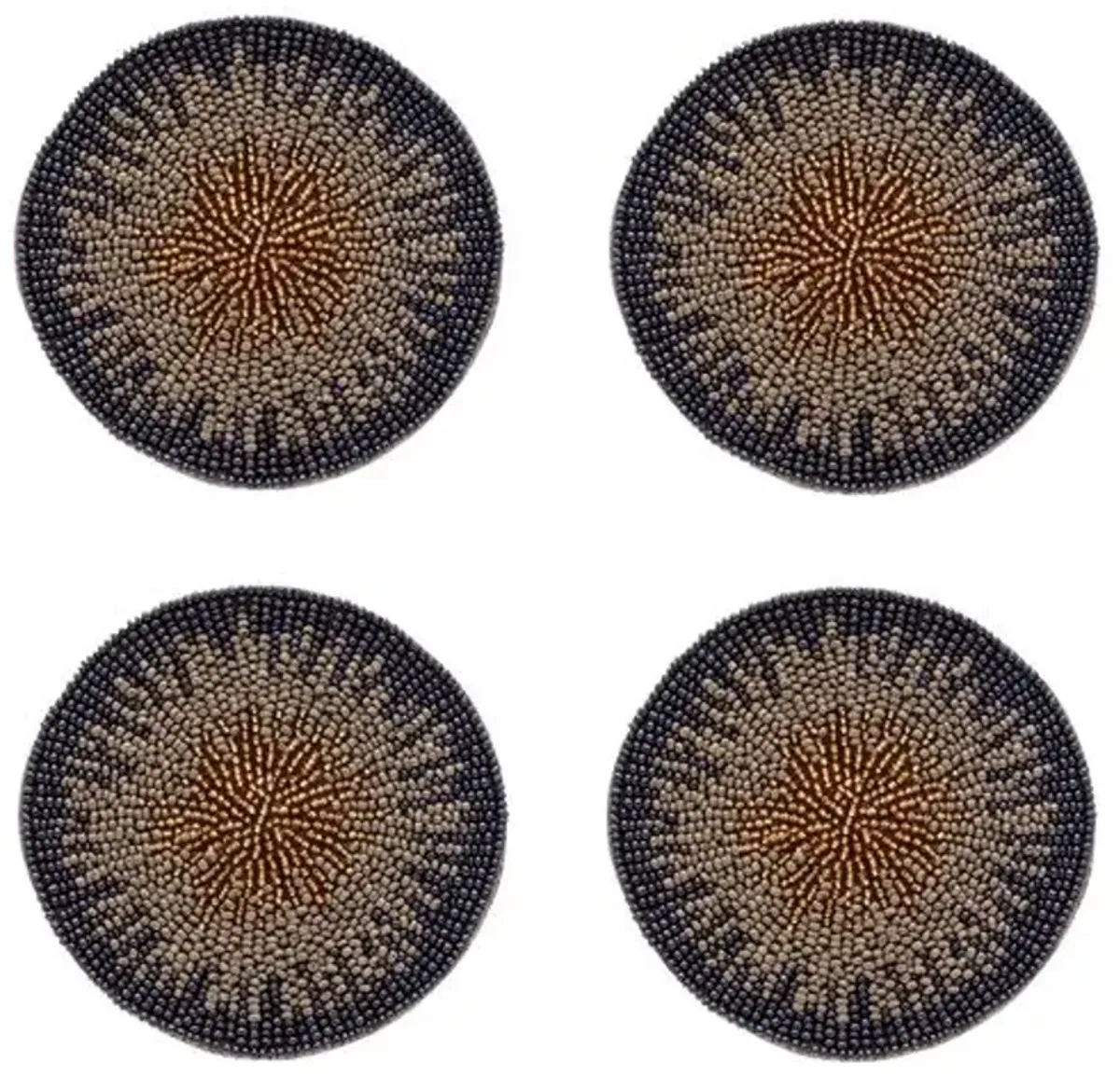 Set of 4 Ombr Beaded Coasters - Navy - Joanna Buchanan - Multi