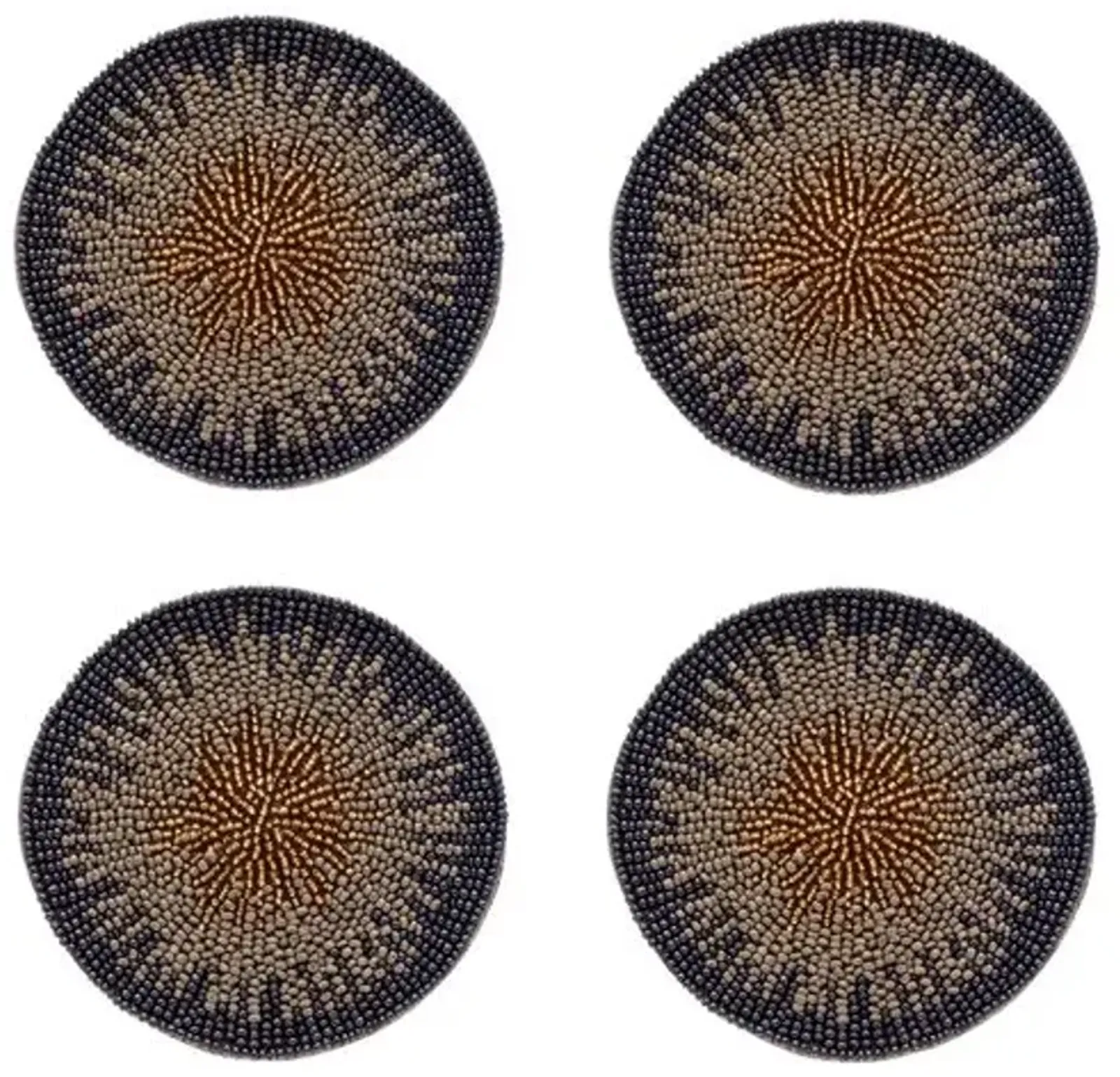 Set of 4 Ombré Beaded Coasters - Navy - Joanna Buchanan - Multi