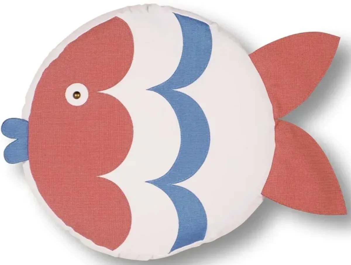 Ellie 14x14 Outdoor Left-Facing Pillow, Coral