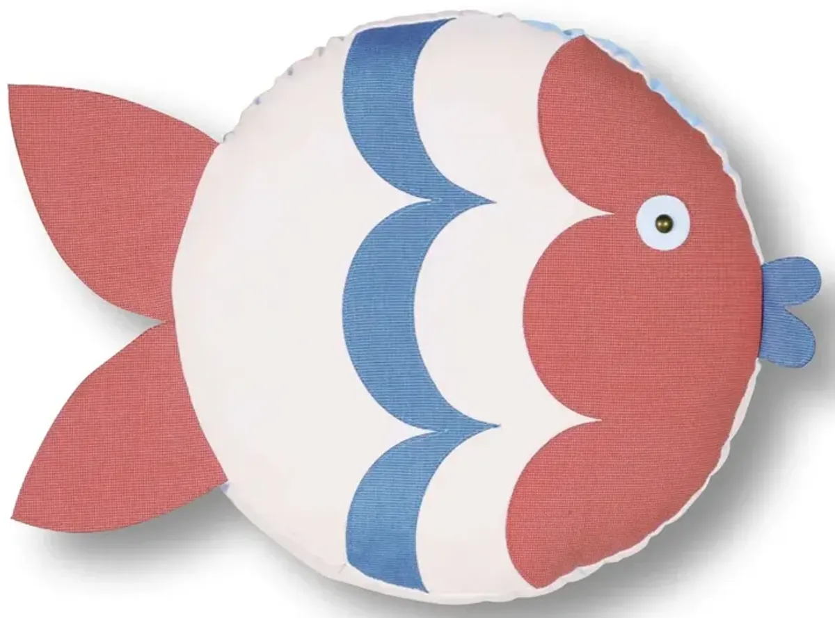 Ellie 14x14 Outdoor Right-Facing Pillow, Coral