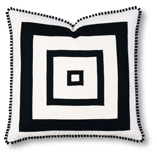 Georgina 20x20 Outdoor Pillow - Black/White