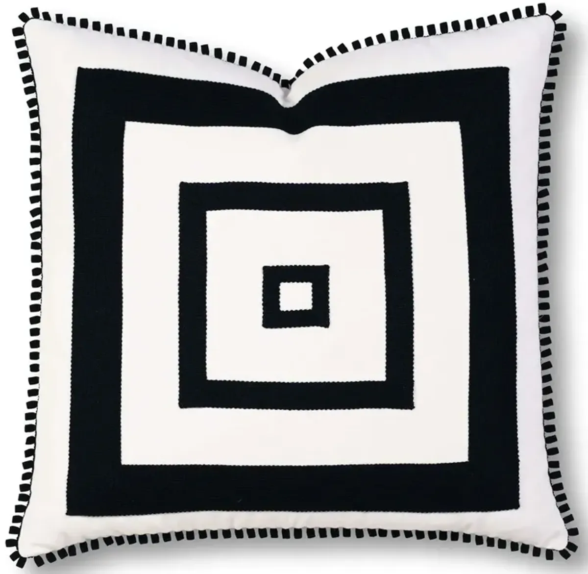 Georgina 20x20 Outdoor Pillow, Black/White