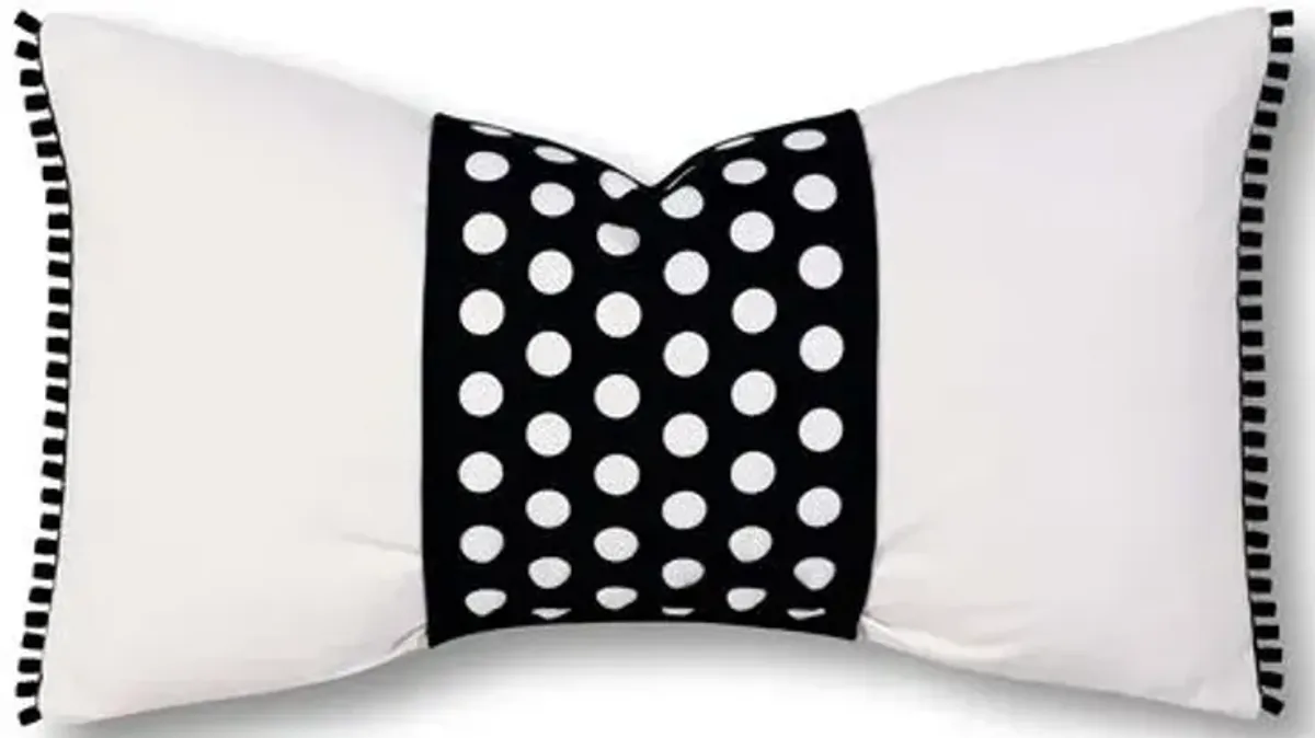 Miller 13x22 Outdoor Lumbar Pillow - Black/White