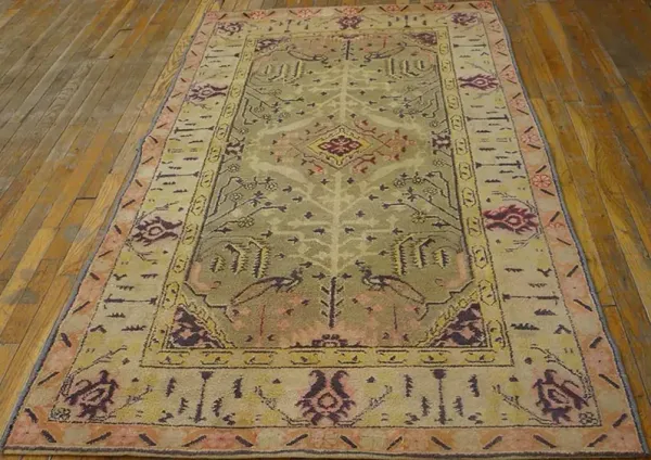 Antique Indian Agra Rug 4' x 6'