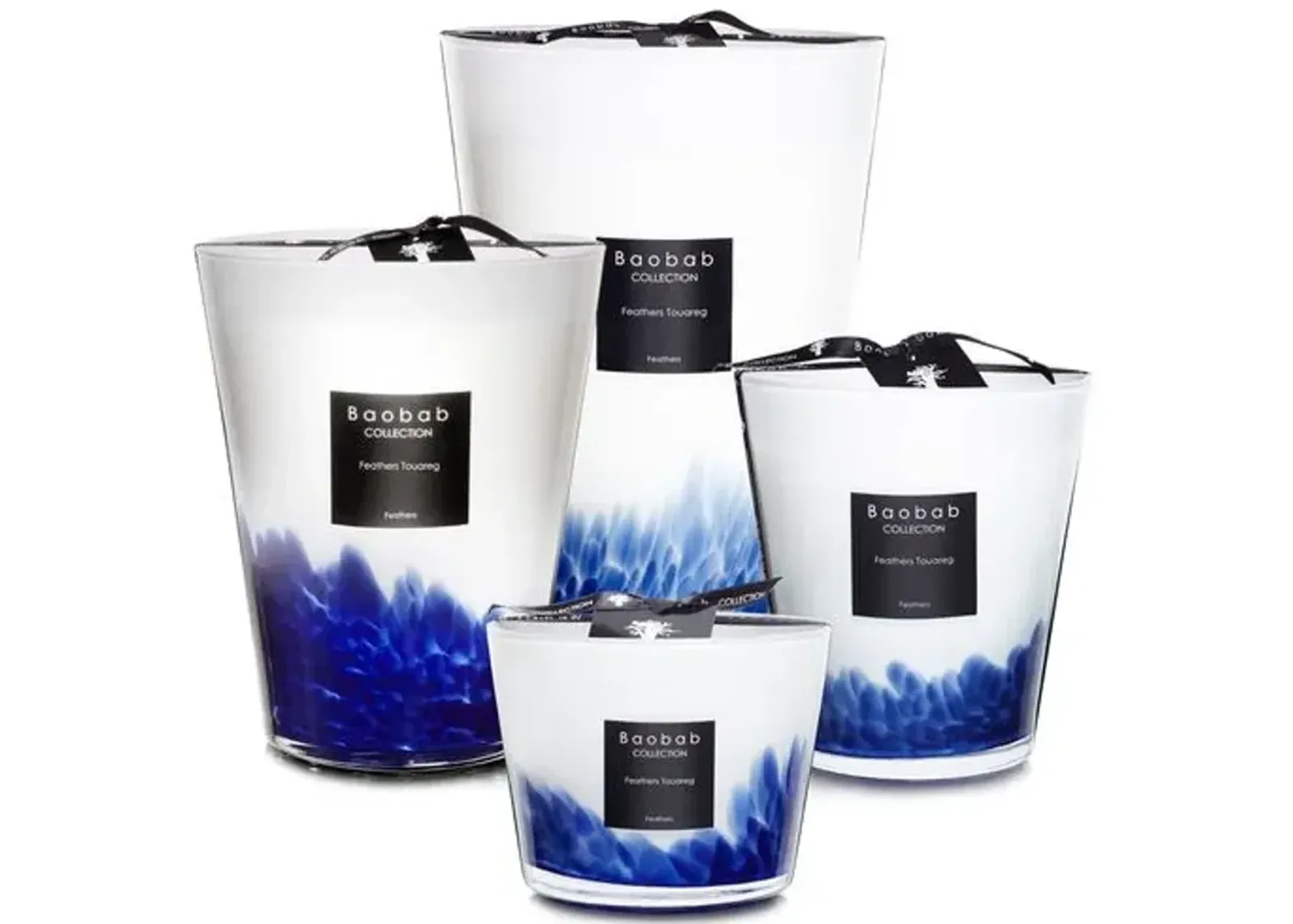 Feathers Touareg Candle - Mint & Jasmine - BAOBAB COLLECTION - Blue