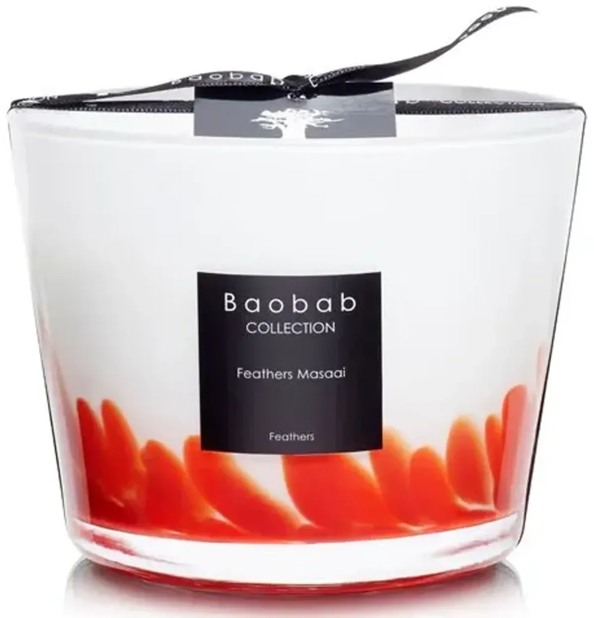 Feathers Maasai Candle - Patchouli & Rum Extract - BAOBAB COLLECTION - Red