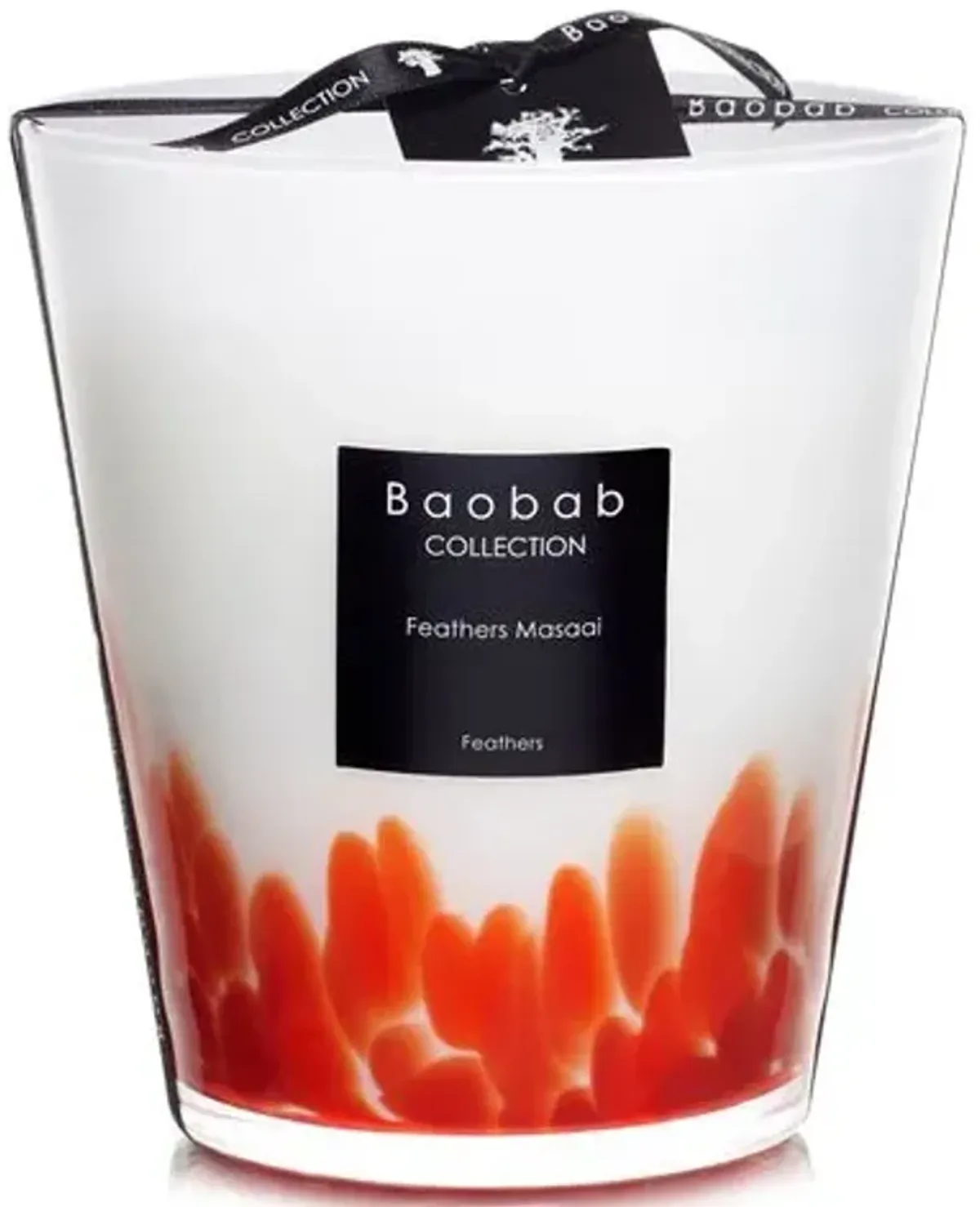 Feathers Maasai Candle - Patchouli & Rum Extract - BAOBAB COLLECTION - Red