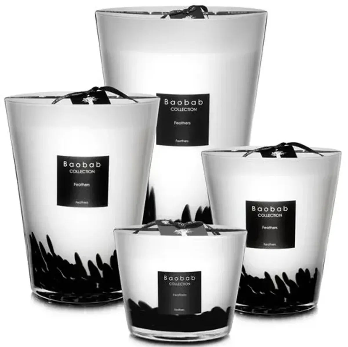 Feathers Candle - Saffron & Black Rose - BAOBAB COLLECTION