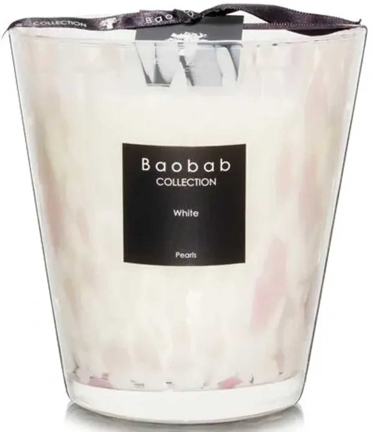 White Pearls Candle - White Musk & Jasmine - BAOBAB COLLECTION - Pink