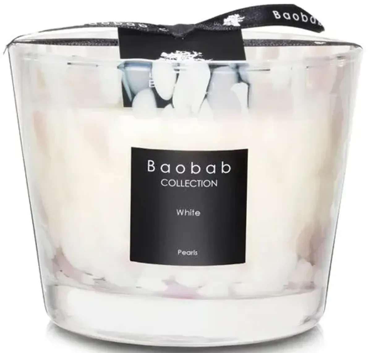 White Pearls Candle - White Musk & Jasmine - BAOBAB COLLECTION - Pink