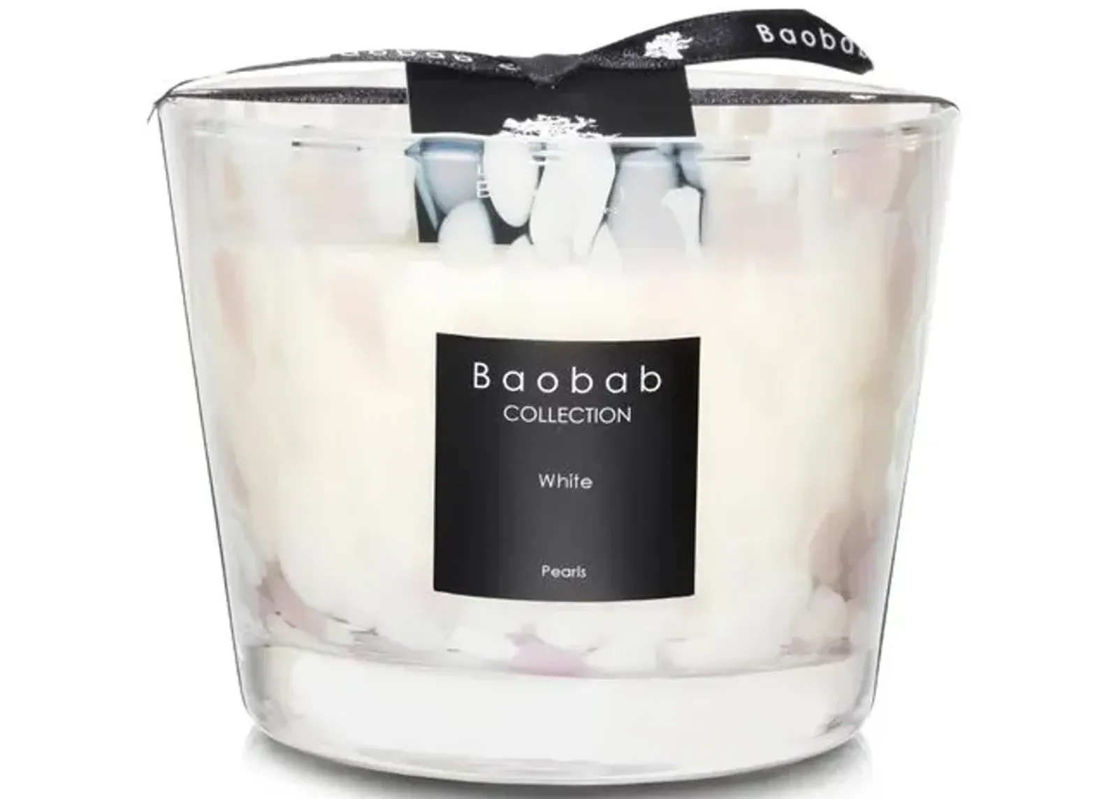 White Pearls Candle - White Musk & Jasmine - BAOBAB COLLECTION - Pink