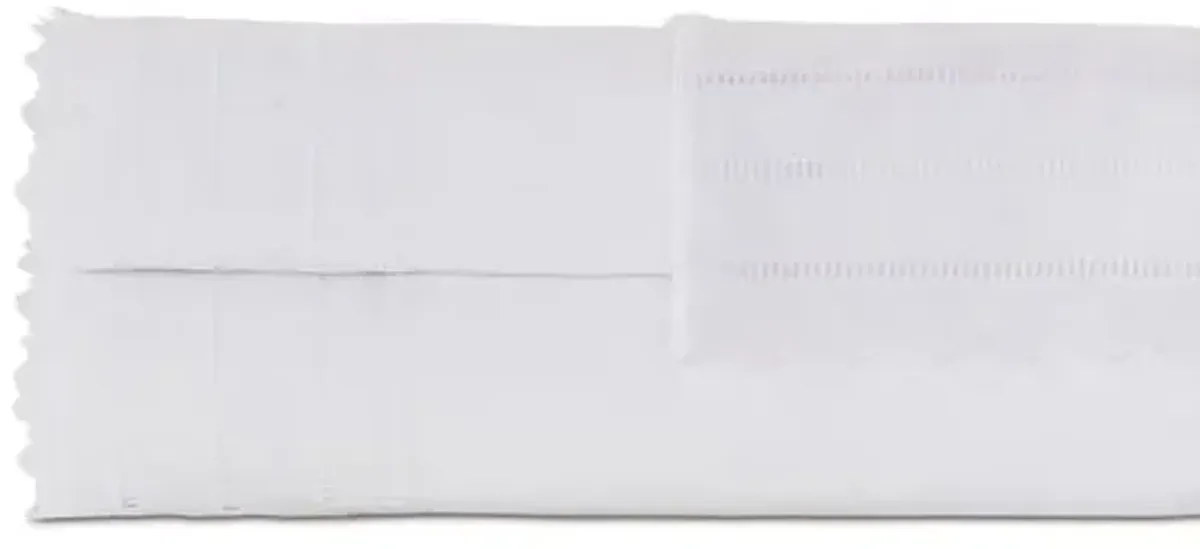 Harper Sheet Set - White, 300 Thread Count, Egyptian Cotton Sateen, Soft and Luxurious