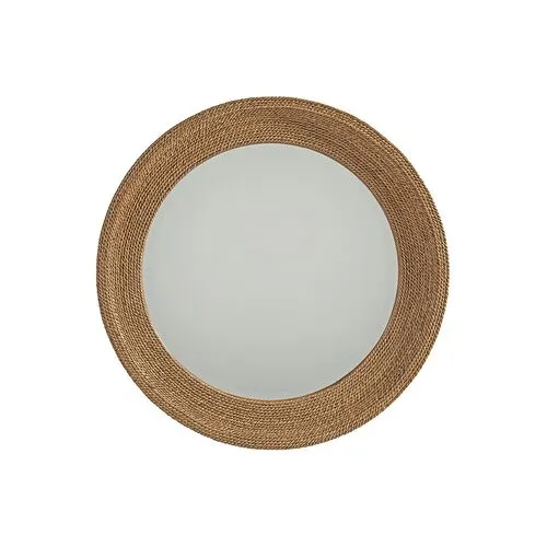 La Jolla Woven Round Wall Mirror - Rope - Barclay Butera