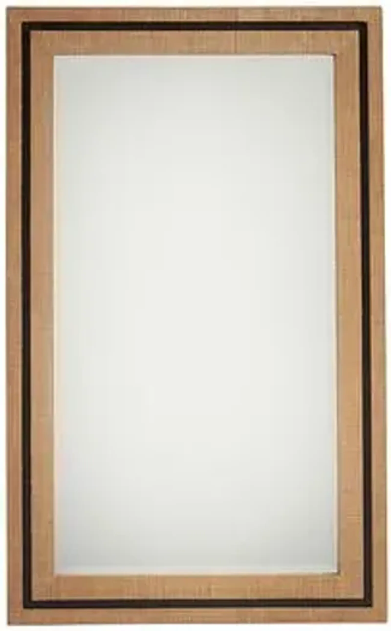 La Costa Rectangular Raffia Wall Mirror - Natural/Black - Barclay Butera