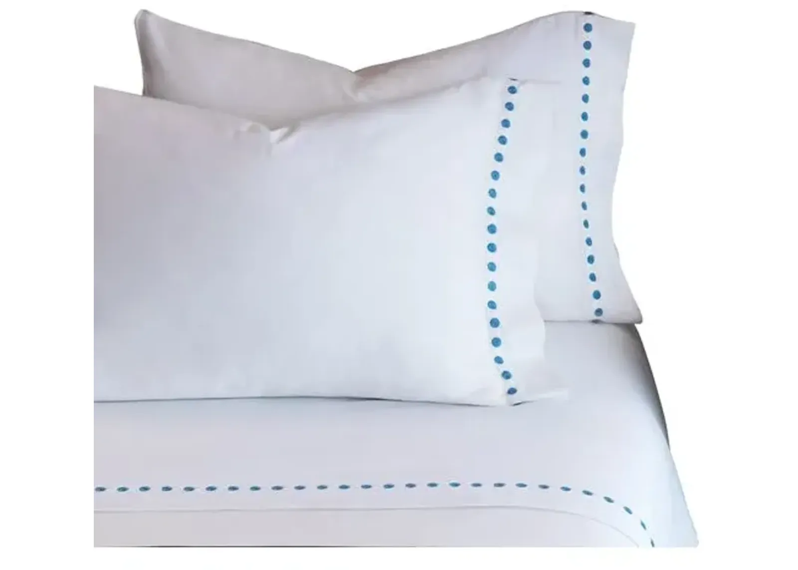 Tivoli Pillowcase - White/Blue