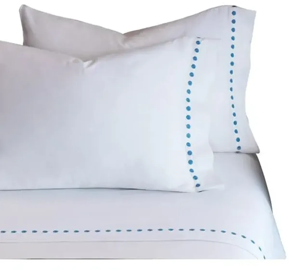 Tivoli Pillowcase - White/Blue