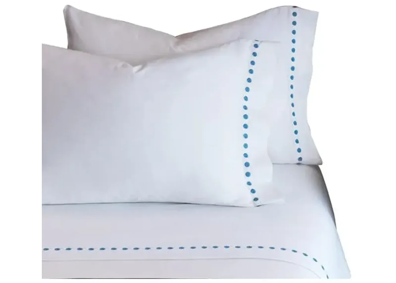 Tivoli Pillowcase - White/Blue