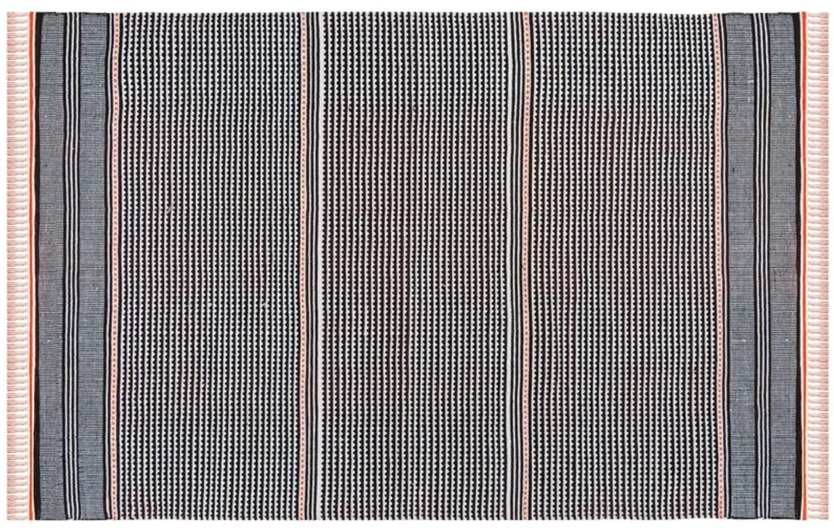 West Flat-Weave Rug, Orange/Multi