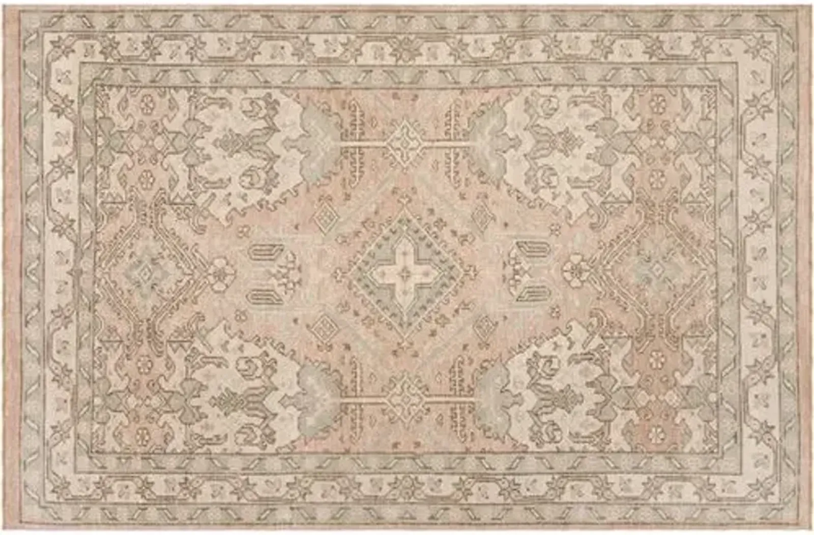 Cahill Rug - Peach/Ivory - Orange - Orange