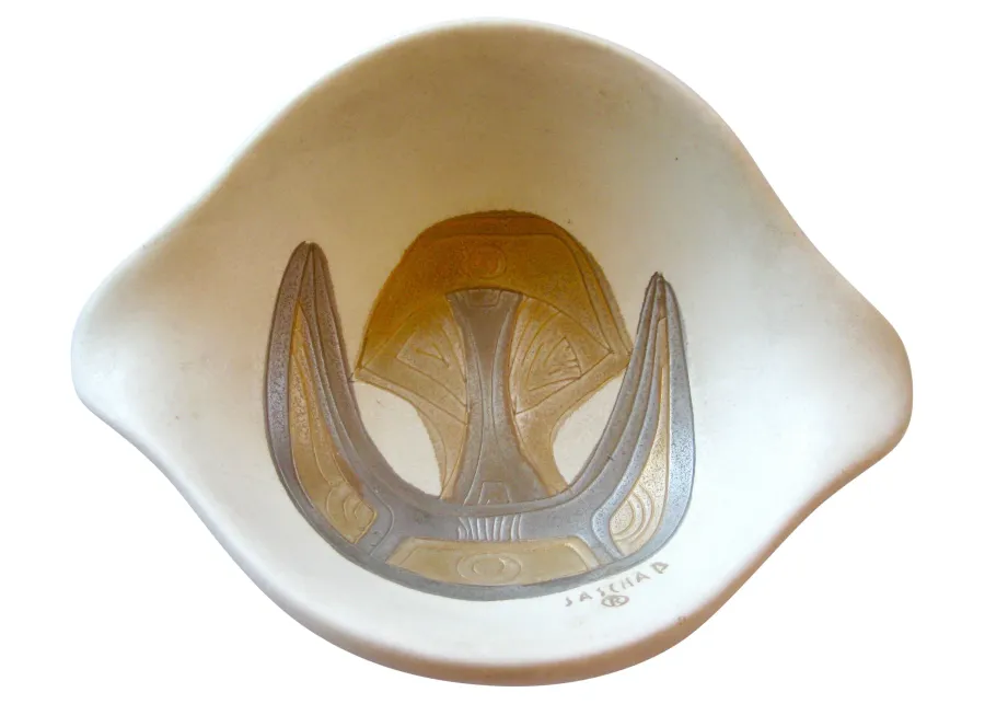 Sascha Brastoff Mid-Century Bowl - The Emporium Ltd. - White