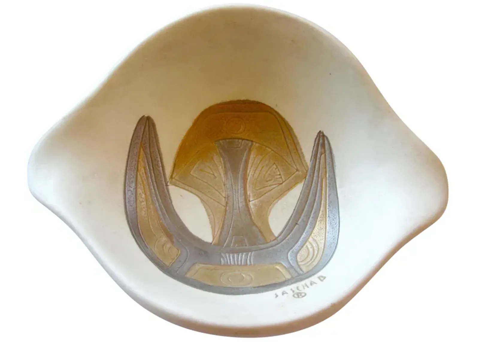 Sascha Brastoff Mid-Century Bowl - The Emporium Ltd. - White