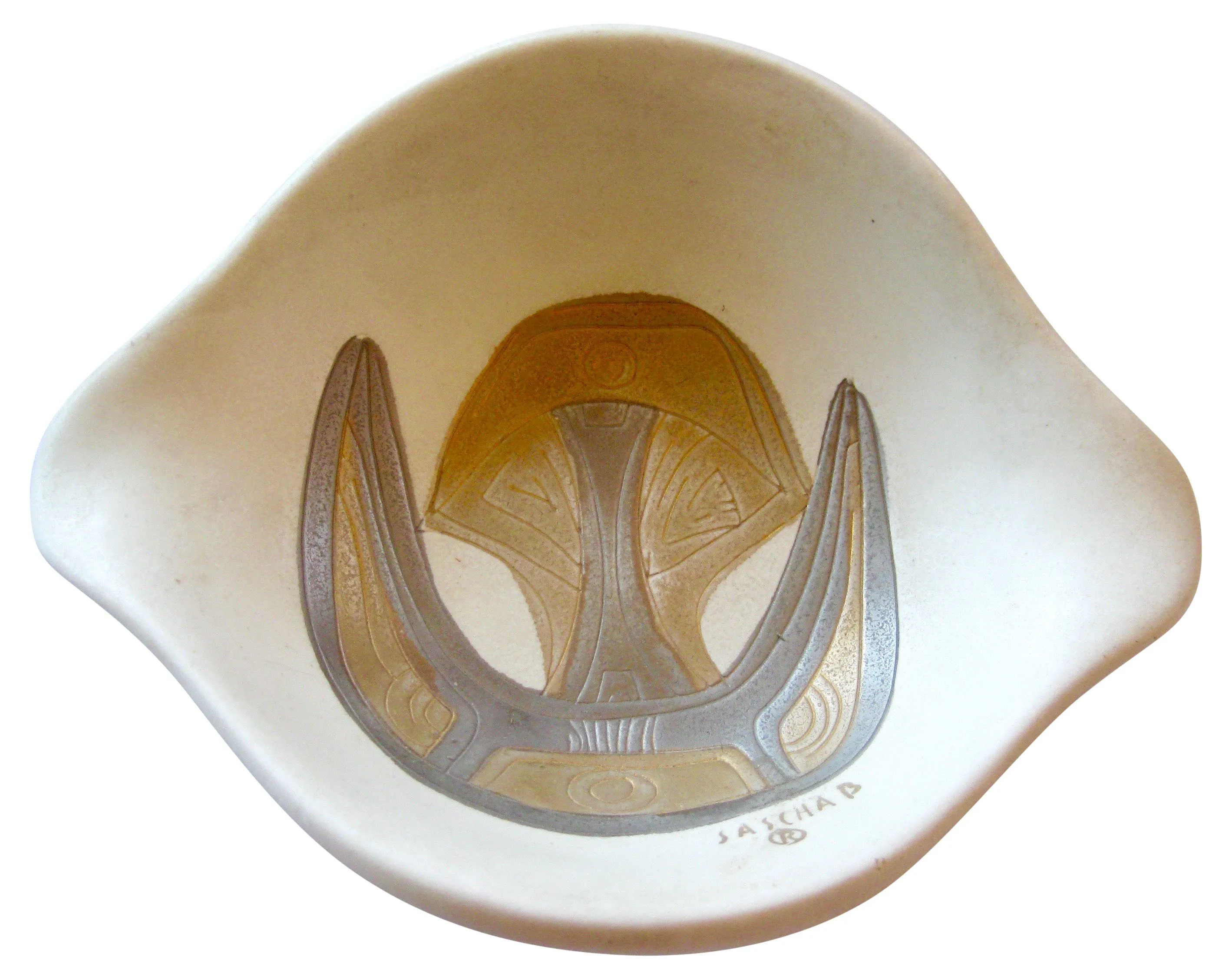 Sascha Brastoff Mid-Century Bowl - The Emporium Ltd. - White