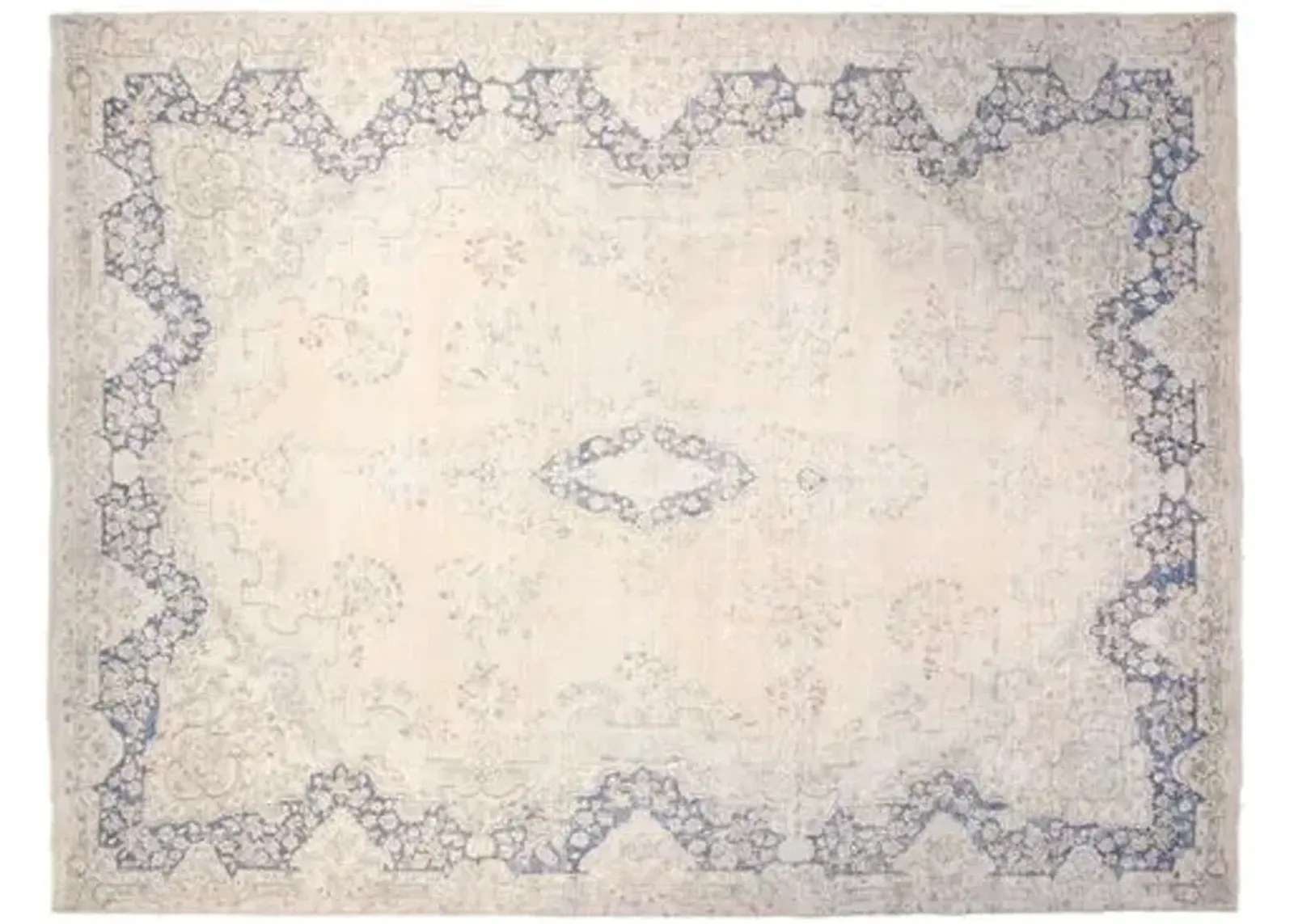 9'6"x12'6" Barclay Rug - Ivory/Blue - F.J. Kashanian - Ivory