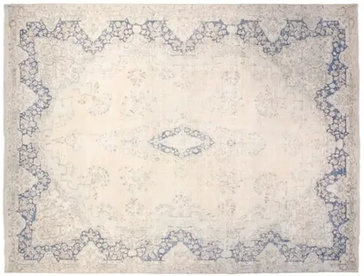 9'6"x12'6" Barclay Rug - Ivory/Blue - F.J. Kashanian - Ivory